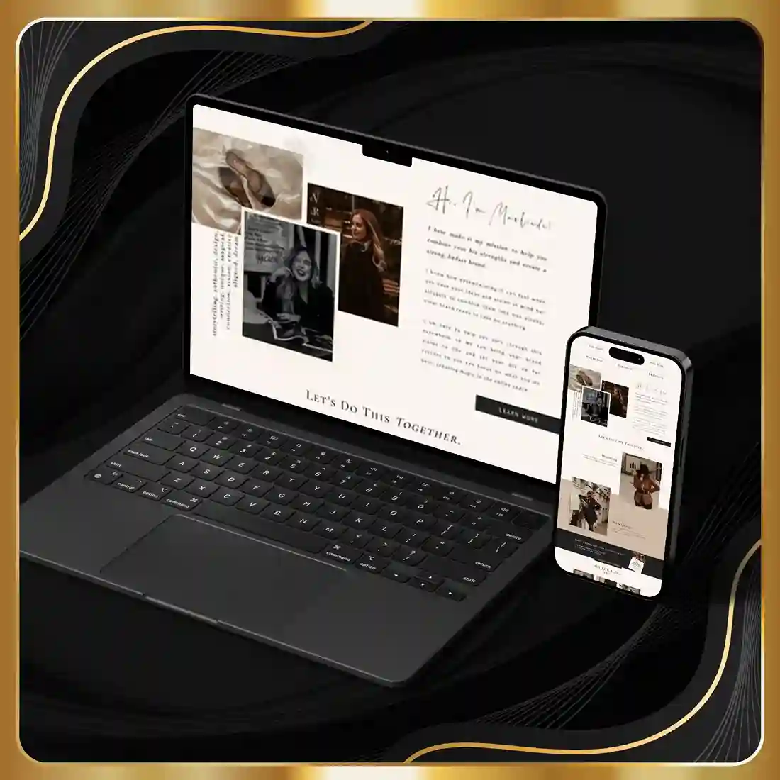 Beauty services website on multiple devices  